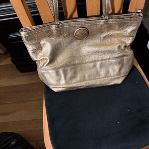 Coach Metallic Gold Women's Tote Bag